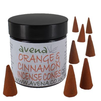 Orange and Cinnamon Avena Large Incense Cones 20